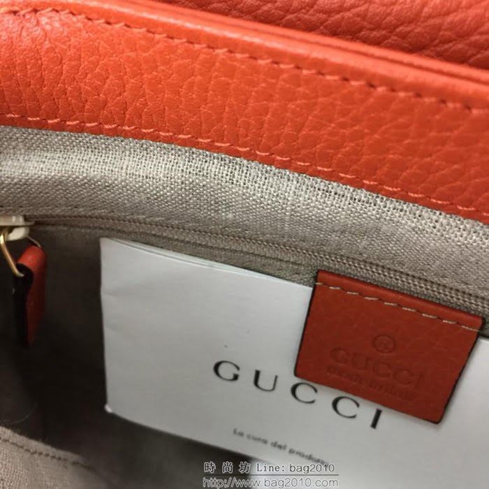 GUCCI古馳 新款 專櫃品質 原單 510302 橙色 鏈條 手提 單肩 斜挎包HY1352